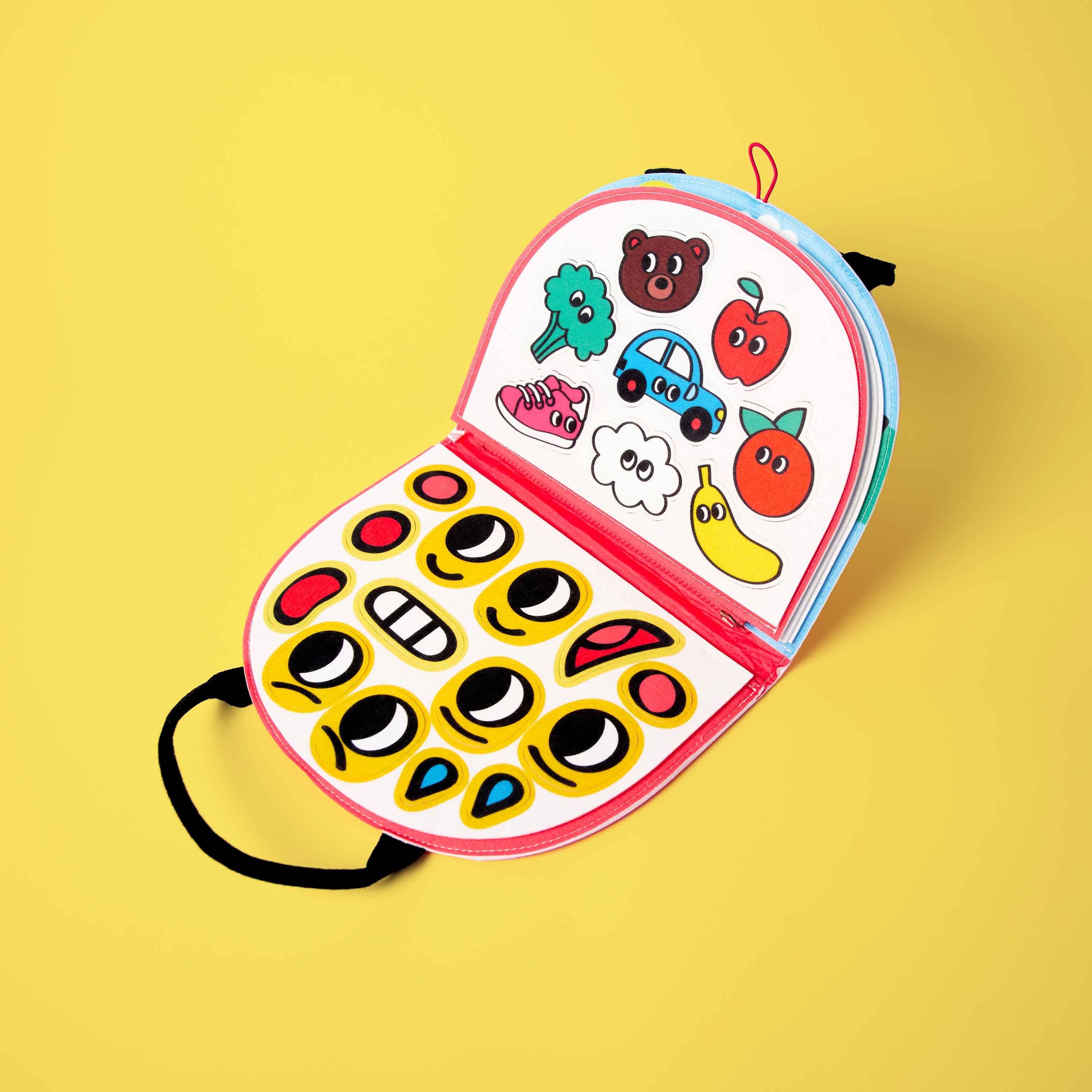 Montessori emotions activity board β felt pieces to teach facial expressions, creativity, and early cognitive skills.