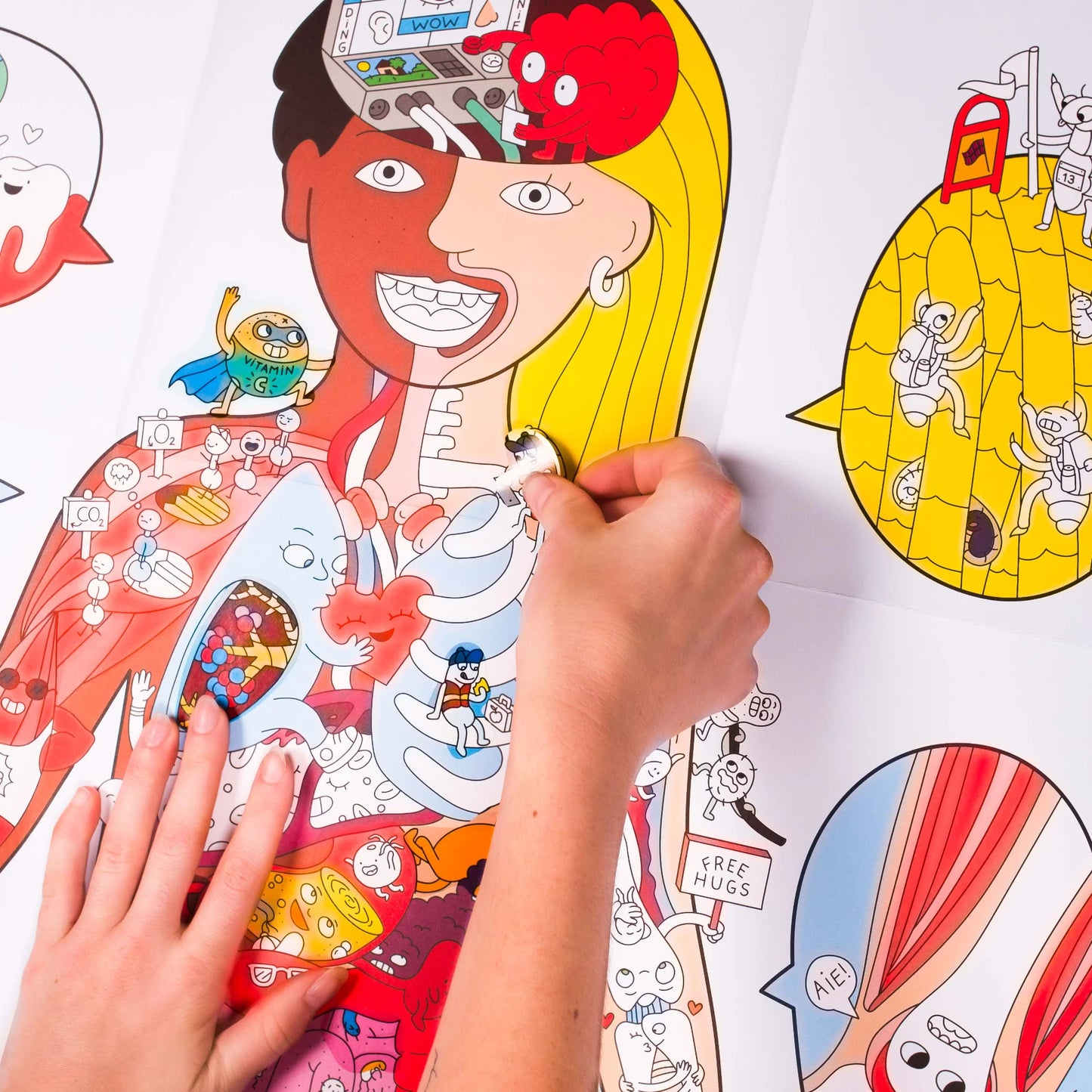 my body giant sticker poster