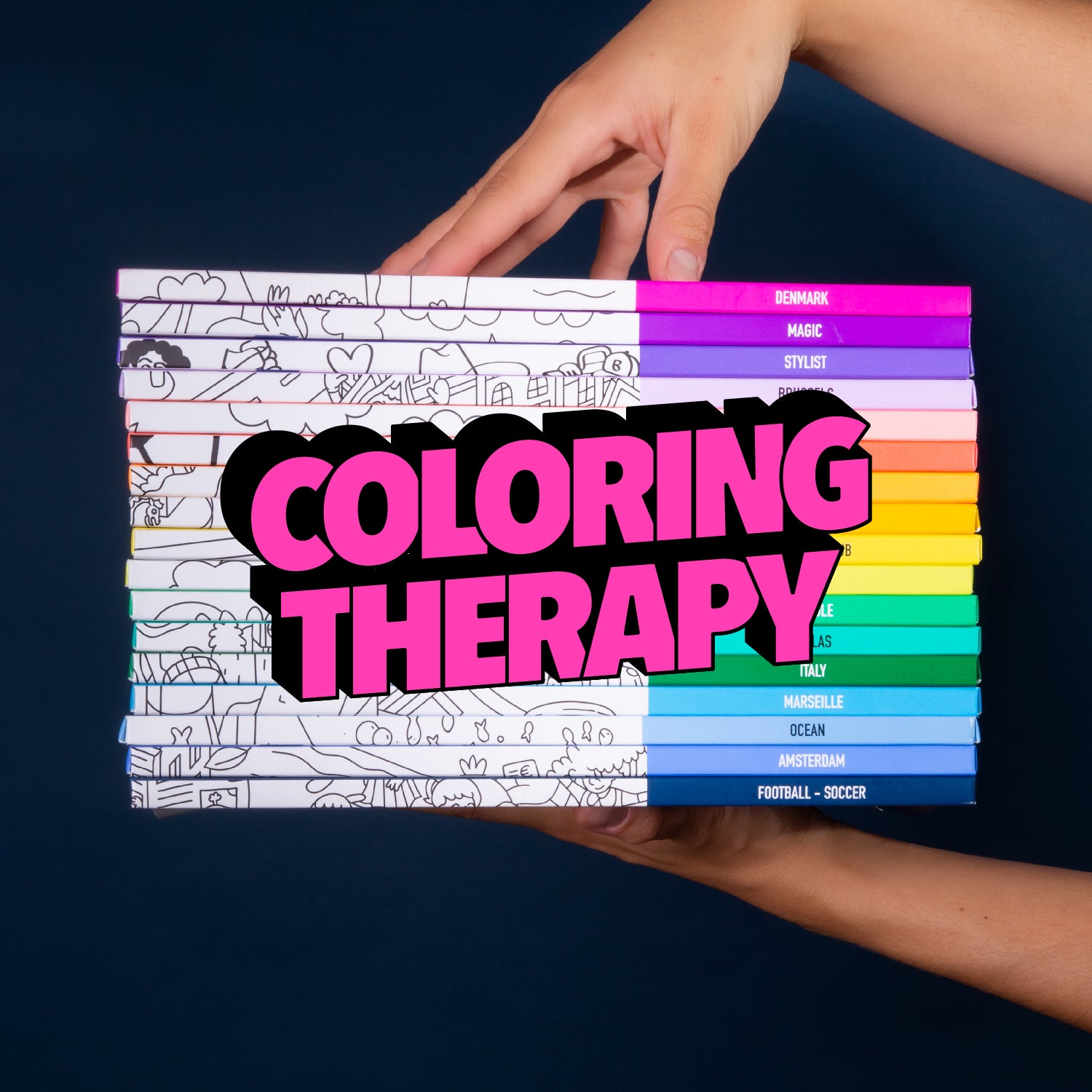 OMY coloring therapy Collection with detailed coloring posters for relaxation and creativity