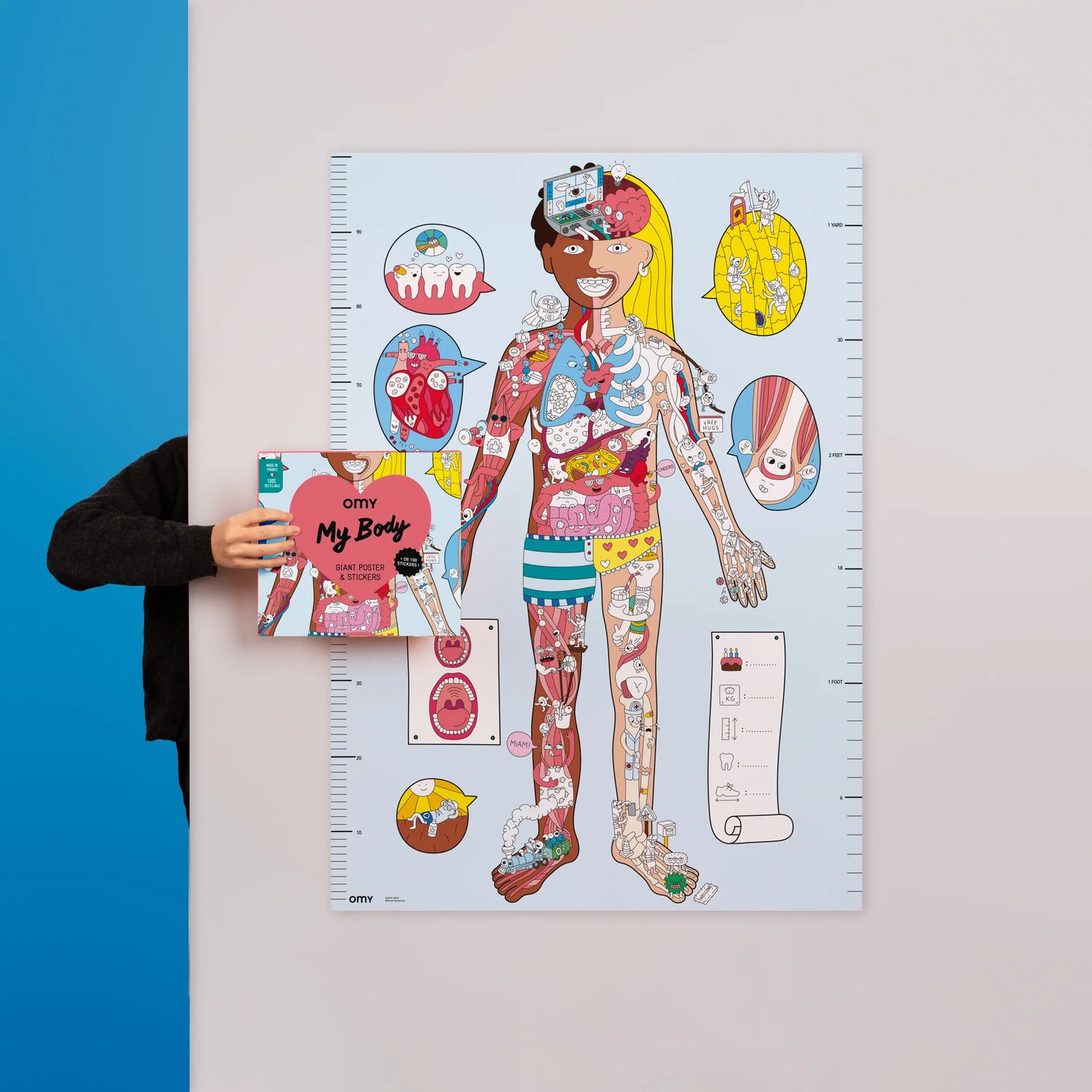 my body giant sticker poster