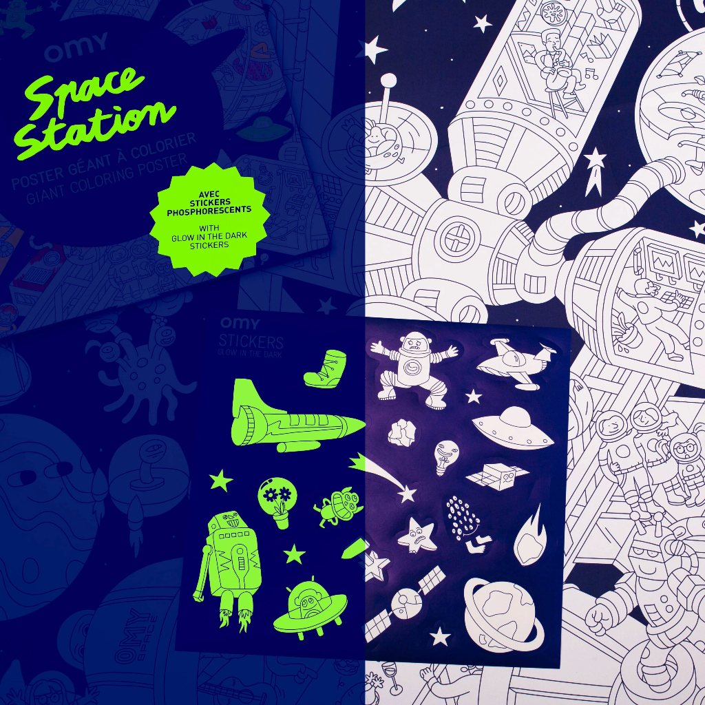 space station giant poster + stickers