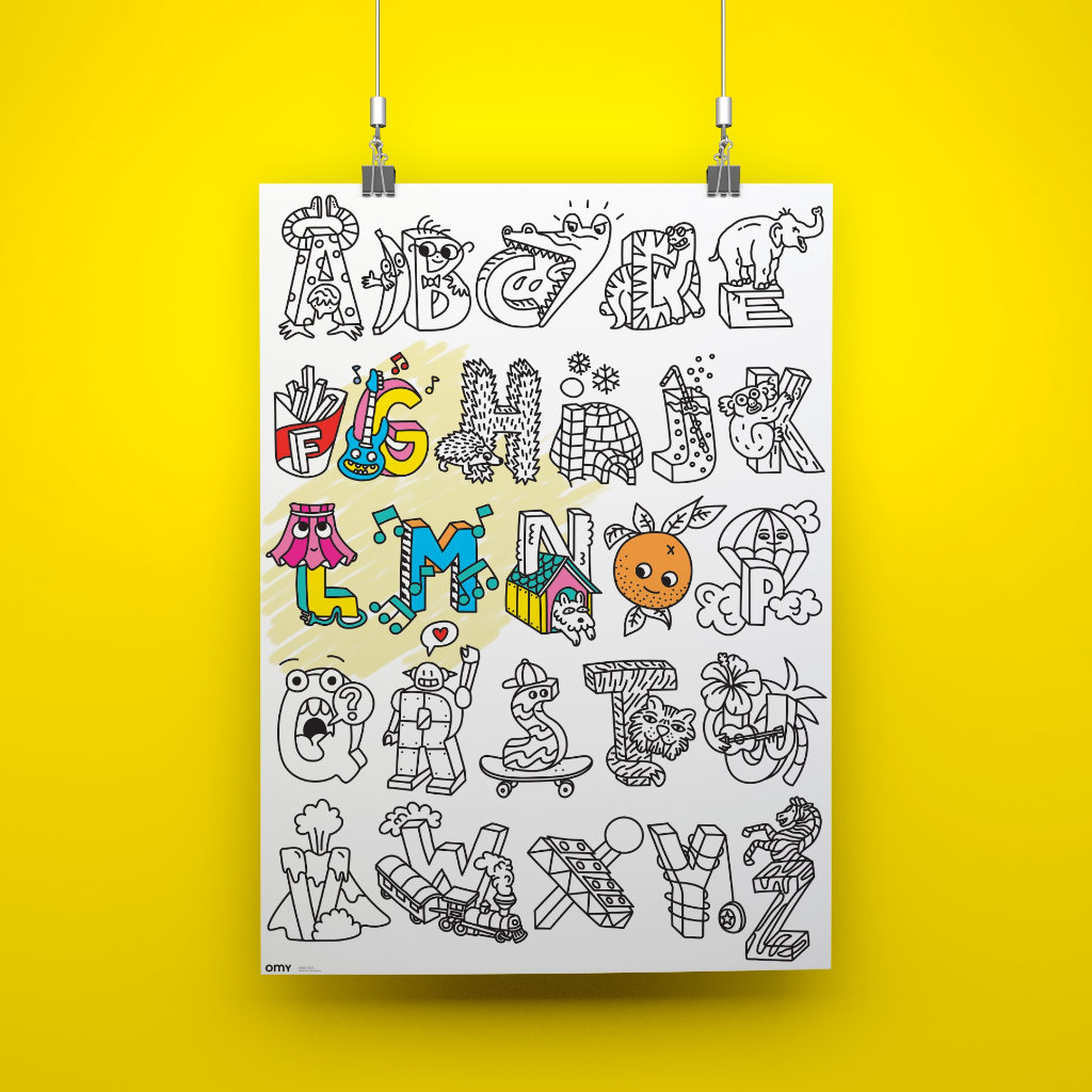 ABC Giant Coloring poster – kidochicago