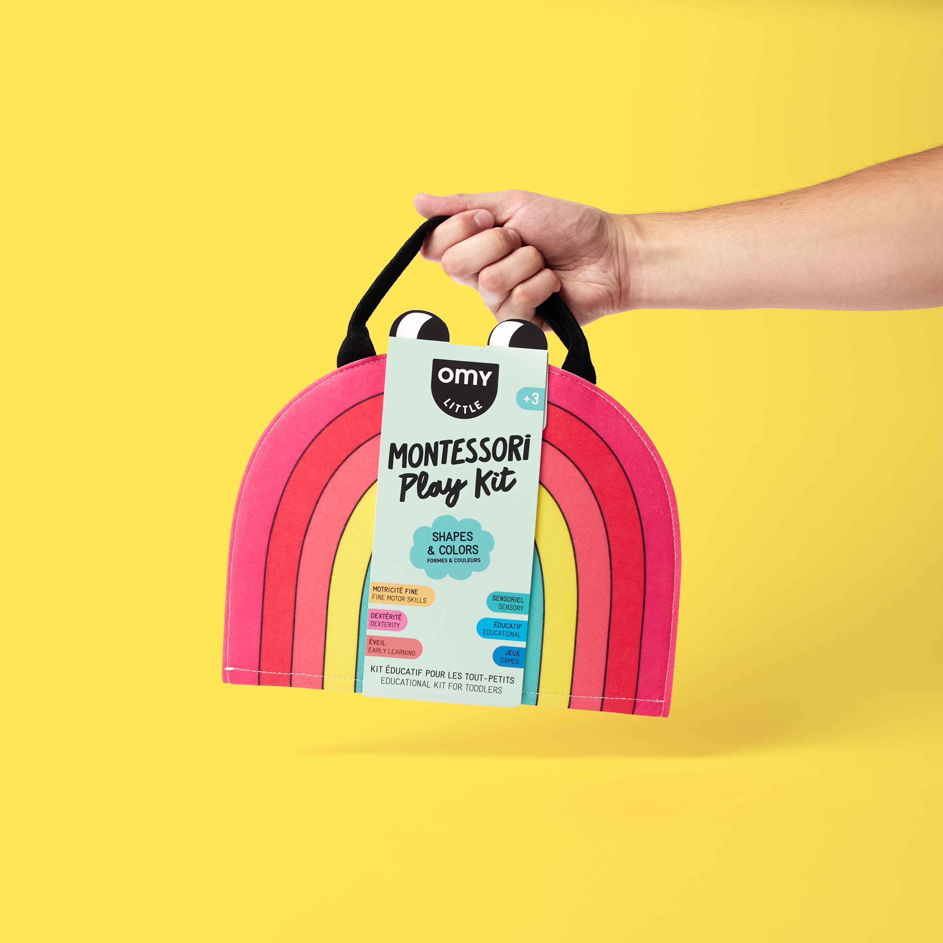 Montessori Playkit Shapes and Colors — portable educational activity kit for toddlers, sensory and fine motor learning toy.