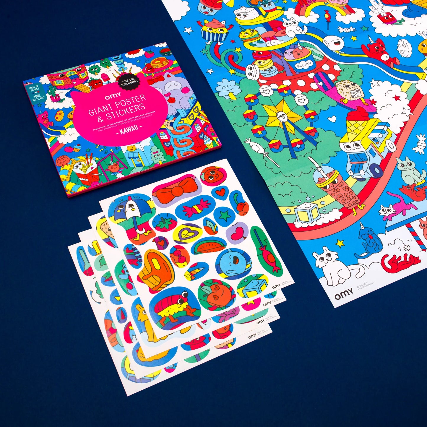 Grand poster et stickers Océan - OMY