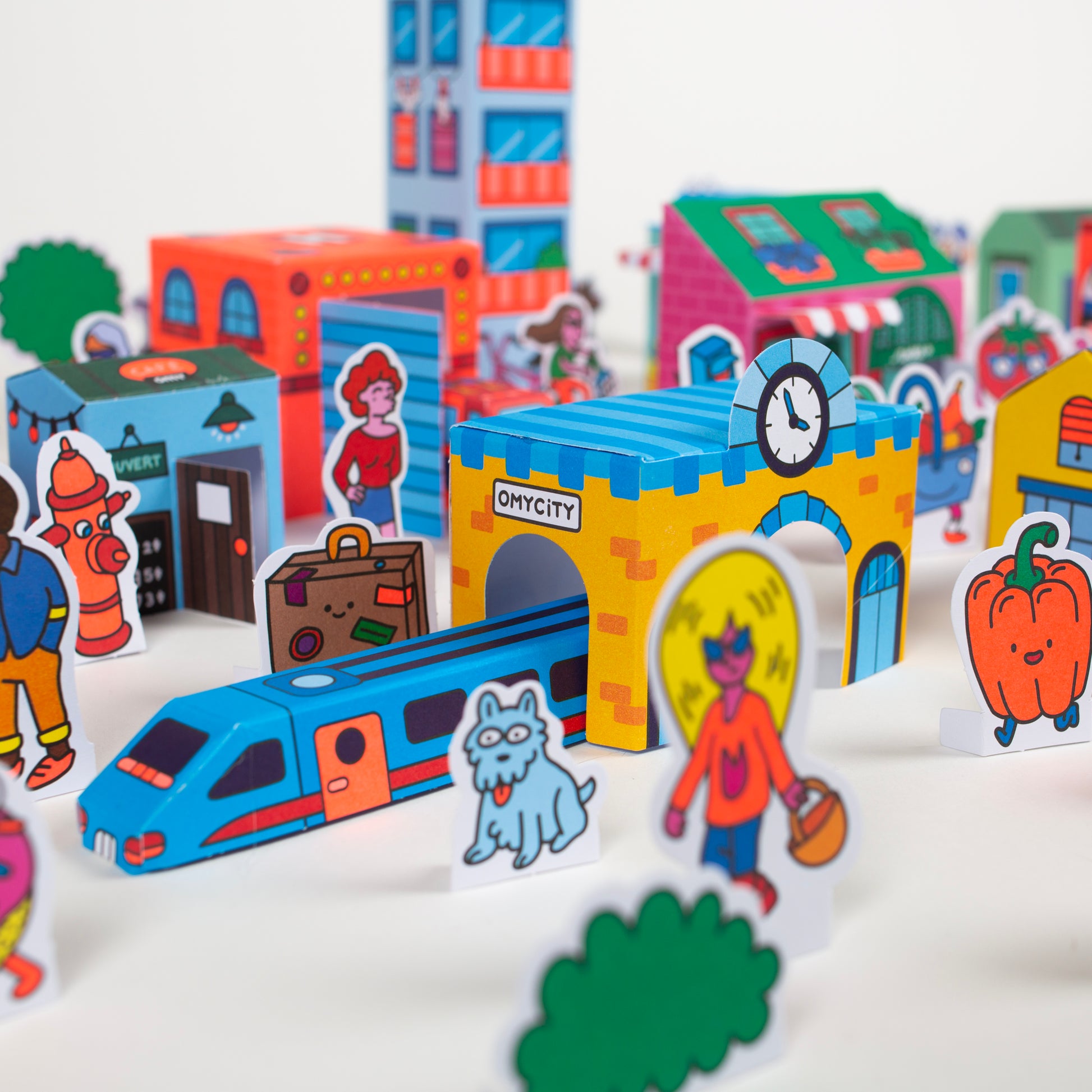 Paper toys 3D City - ville pop-up à construire Omy - Le petit Souk
