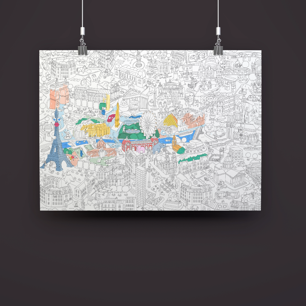 Poster Gigante Com Desenhos Para Colorir OMY - Pop Art