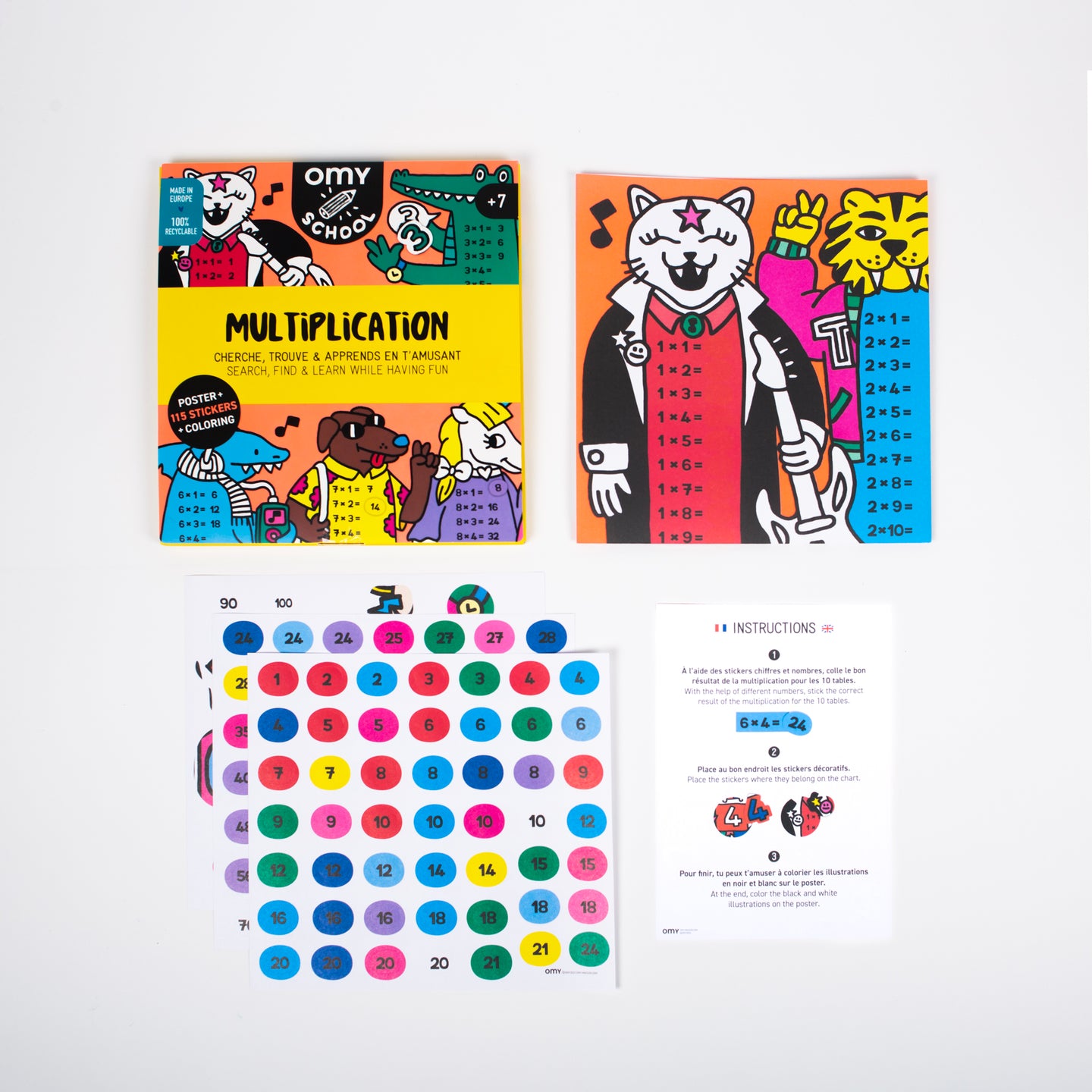 Multiplication sticker poster | OMY - Official U.S. Site