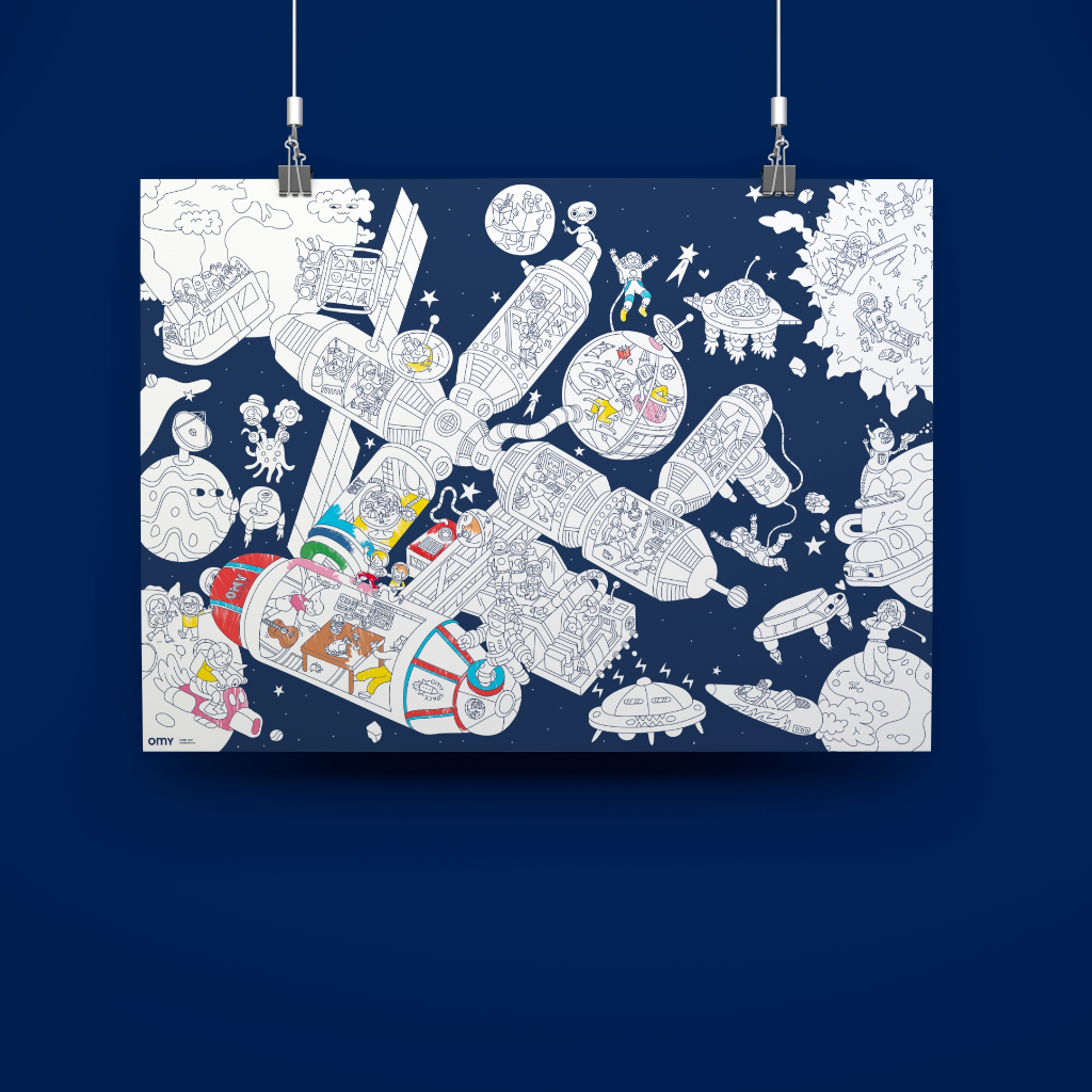 space station giant poster + stickers