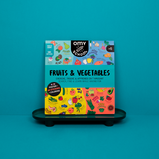 fruits and vegetable sticker poster
