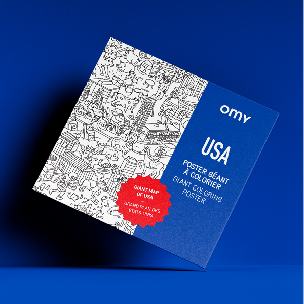 USA Giant Coloring Poster | Official Site Omy Maison US